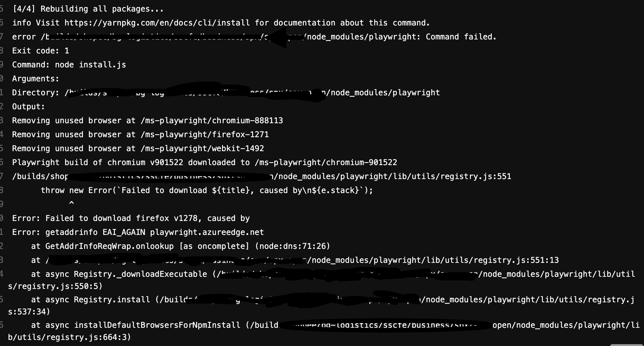 [Bug]: error while running ci · Issue #7812 · microsoft/playwright · GitHub