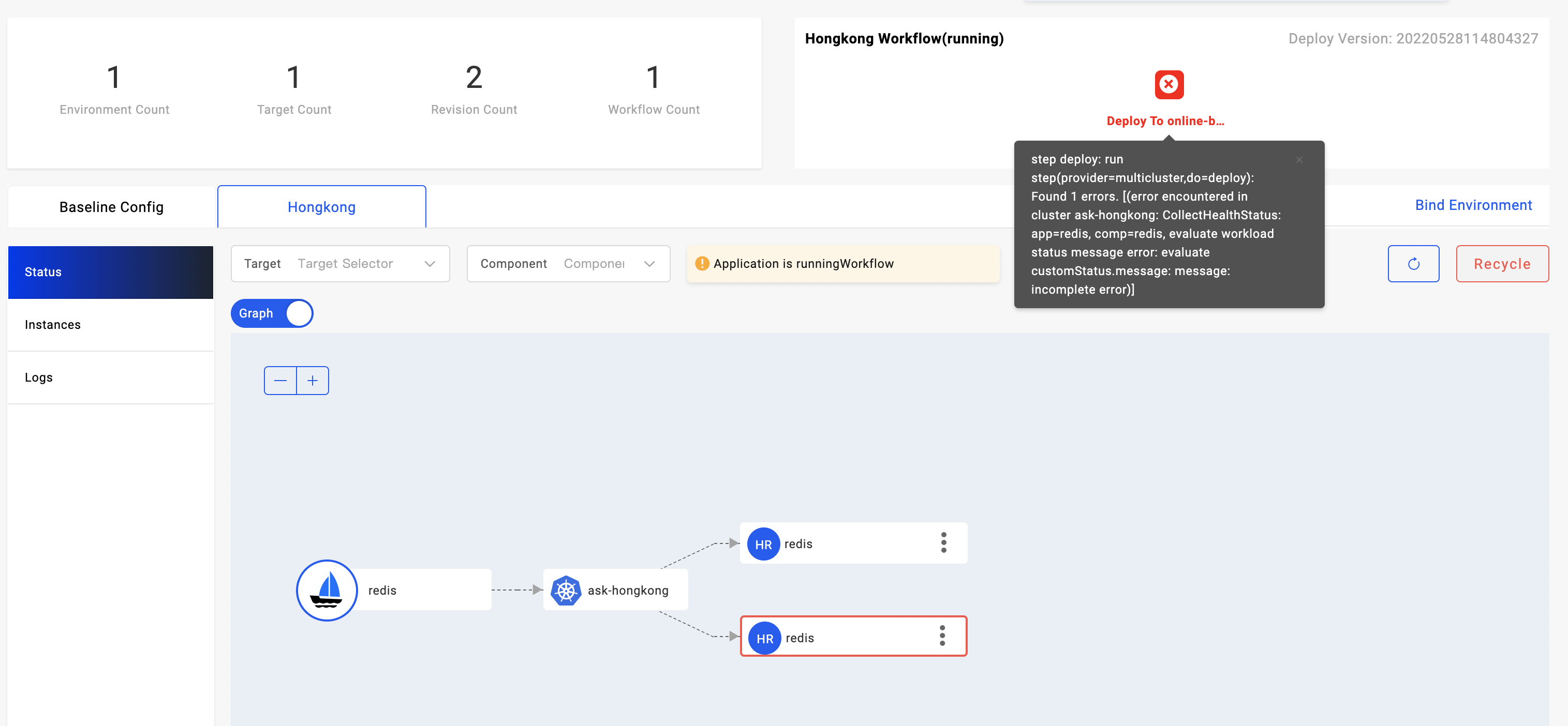 A brief error occurred when deploying the helm application · Issue ...