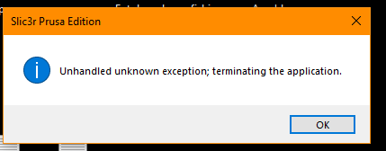 unhandled xception in 1.42.0 alpha · Issue #1558 · prusa3d/PrusaSlicer ...