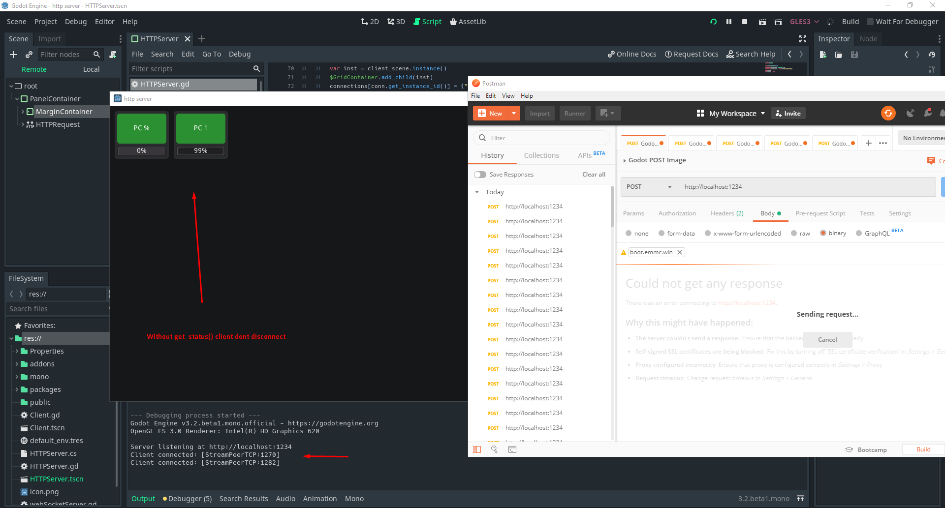 TCP_Server opens 2 connections · Issue 34151 · godotengine/godot · GitHub