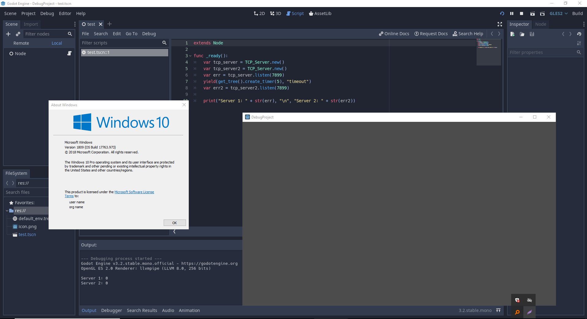 tcp_server checking if port is free fails in windows · Issue 35350