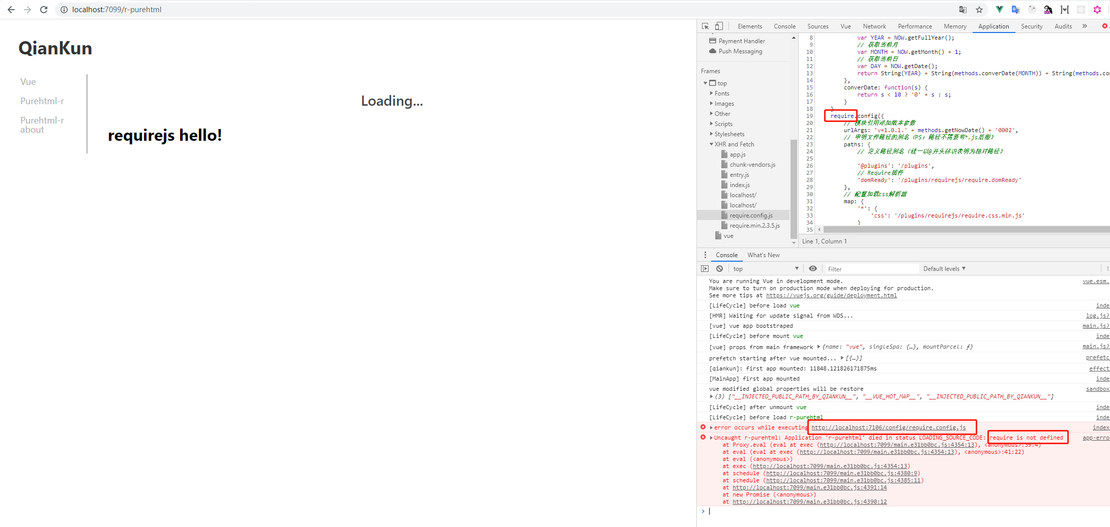 [Bug]子项目为requirejs项目，跳转报错require is not defined · Issue #380 · umijs ...
