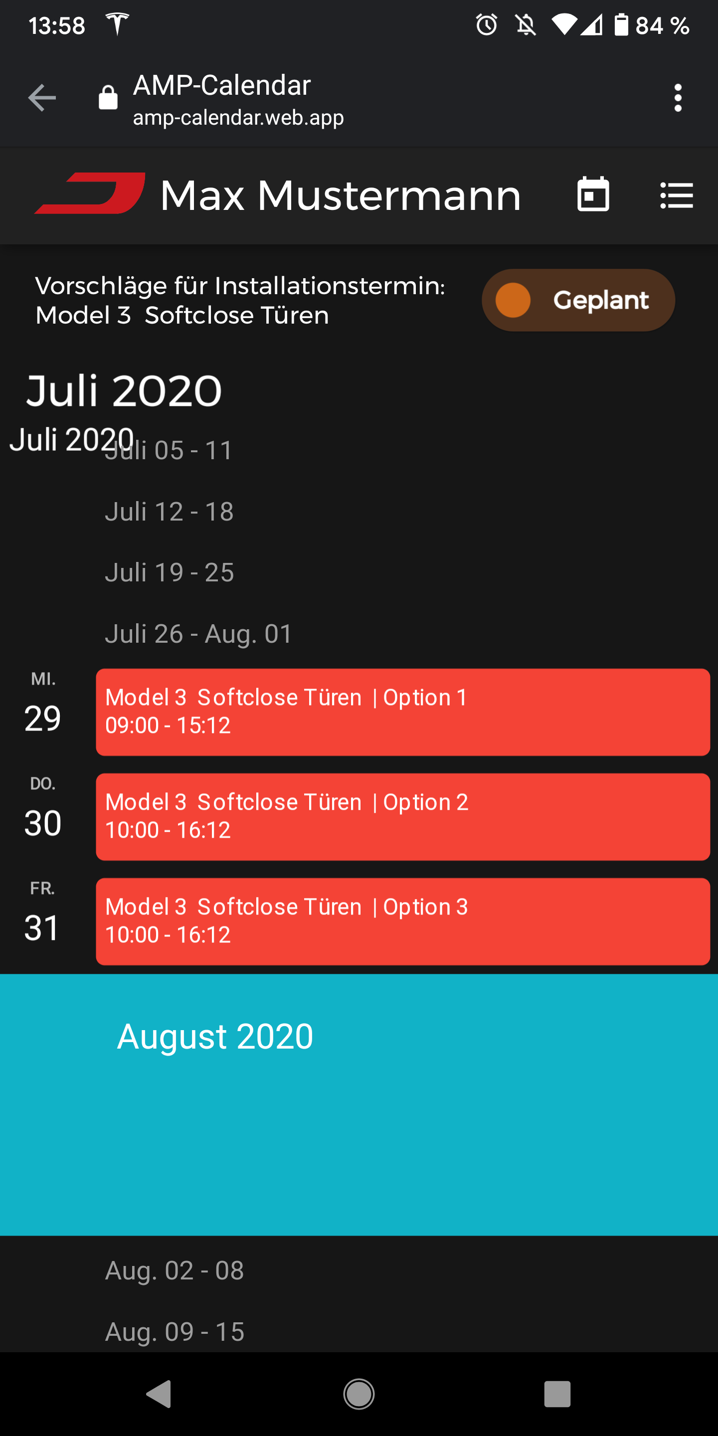  CALENDAR Header Not Disappearing In Schedule View Issue 171