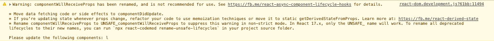 React 16.9.0 deprecated lifecycle method warning · Issue #327 · mosch ...