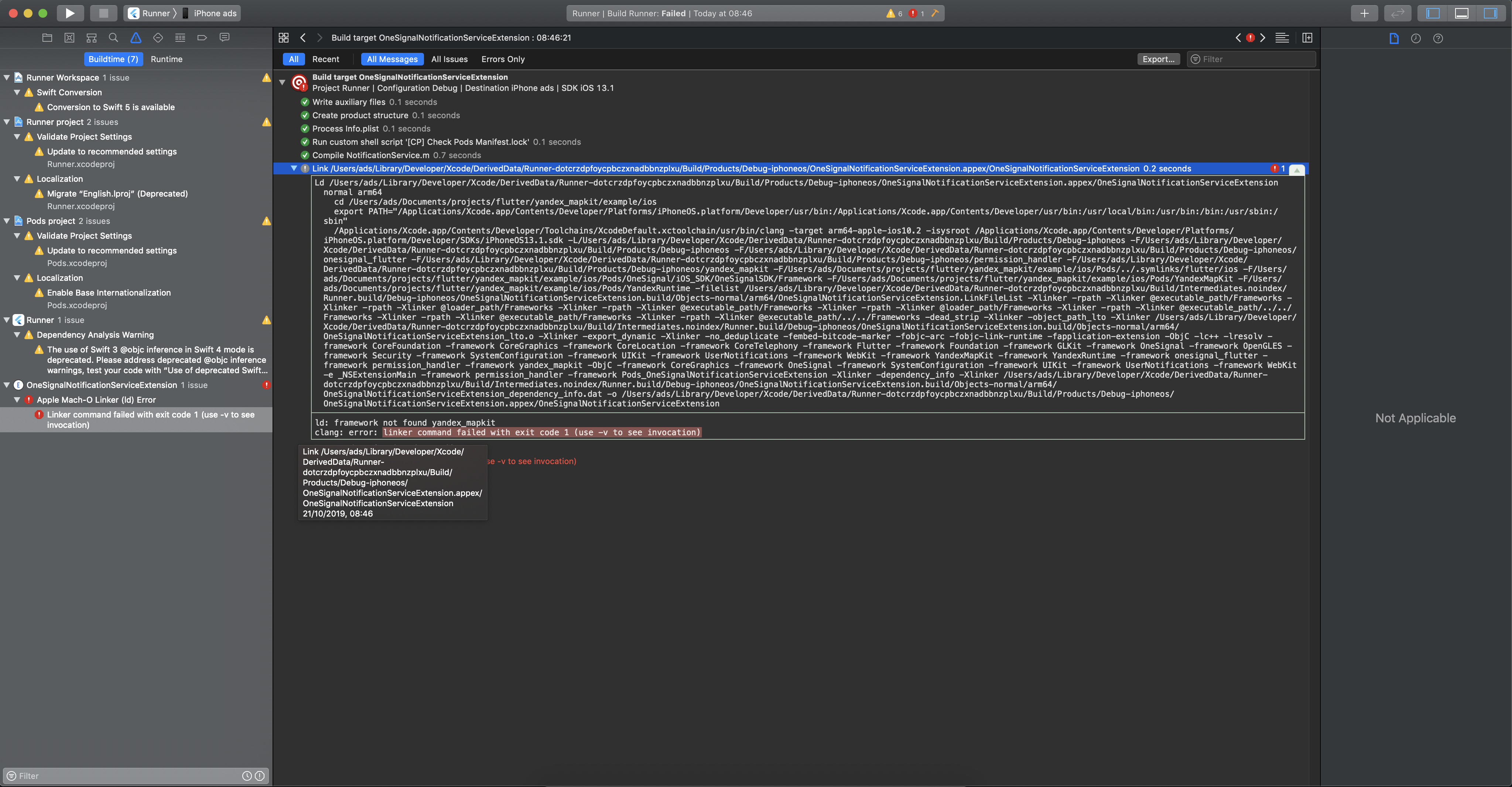 Unable to build for IOS · Issue #43152 · flutter/flutter · GitHub