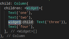 Wrapping the elements · Issue #2600 · Dart-Code/Dart-Code · GitHub