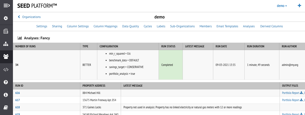 Redesign analyses page · Issue #2866 · SEED-platform/seed · GitHub
