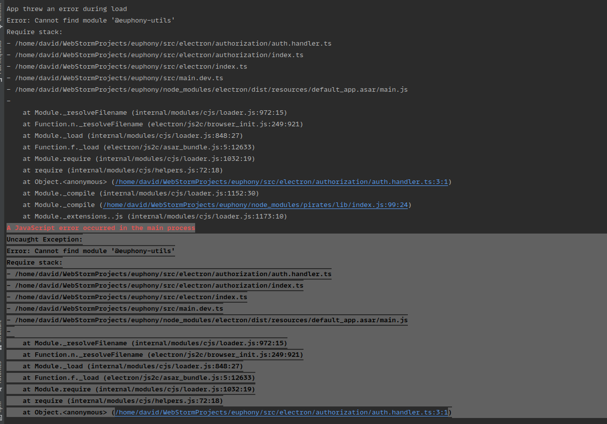 modules alias not found during yarn start · Issue 2858 · electron