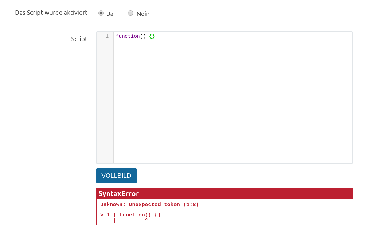 Code validation error for Integration script is permanent · Issue ...