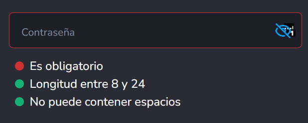 UX/UI Registro Formato de contraseña incorrecta si es muy corta · Issue ...