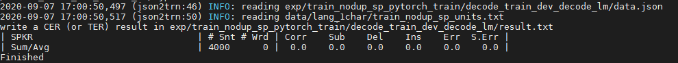got all zeros result during decoding · Issue #2432 · espnet/espnet · GitHub