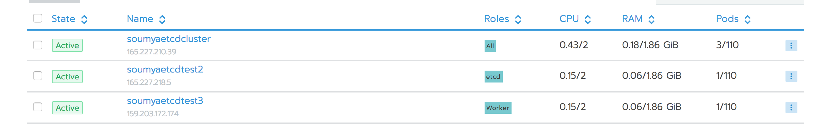 Deleting etcd node in a 3 node rke cluster fails and comes back as a ...