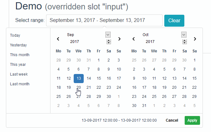 Visual bug when hovering over selected start date of range · Issue #70 ...