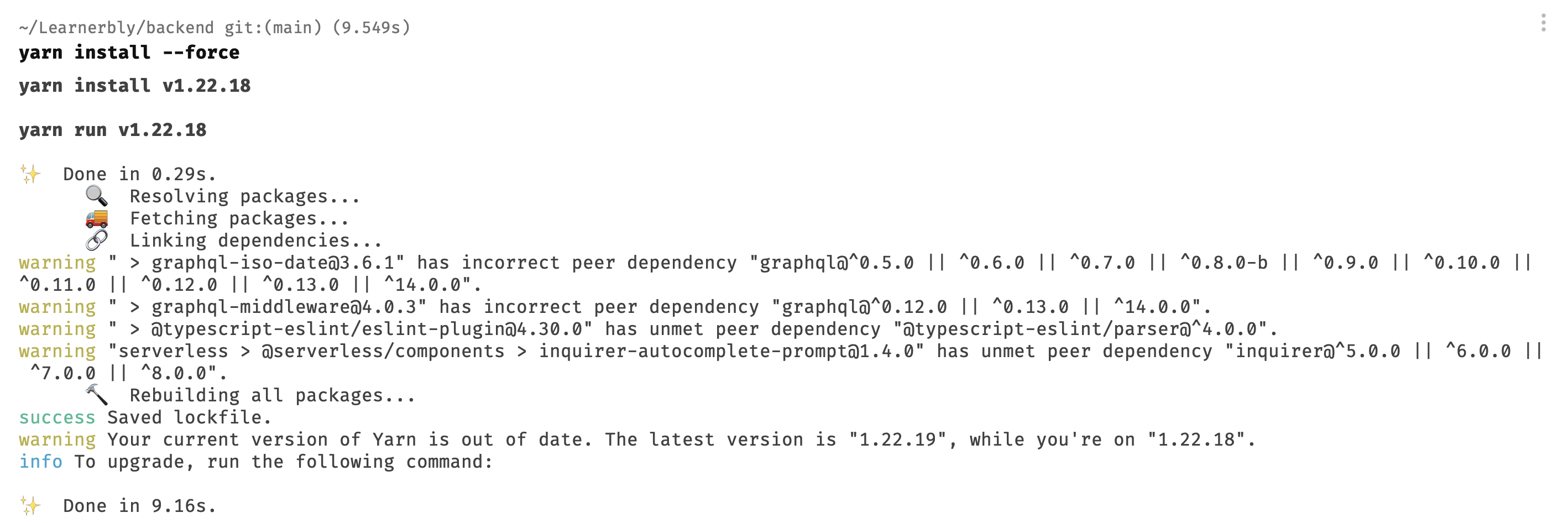 Yarn output not visible · Issue #1393 · warpdotdev/warp · GitHub