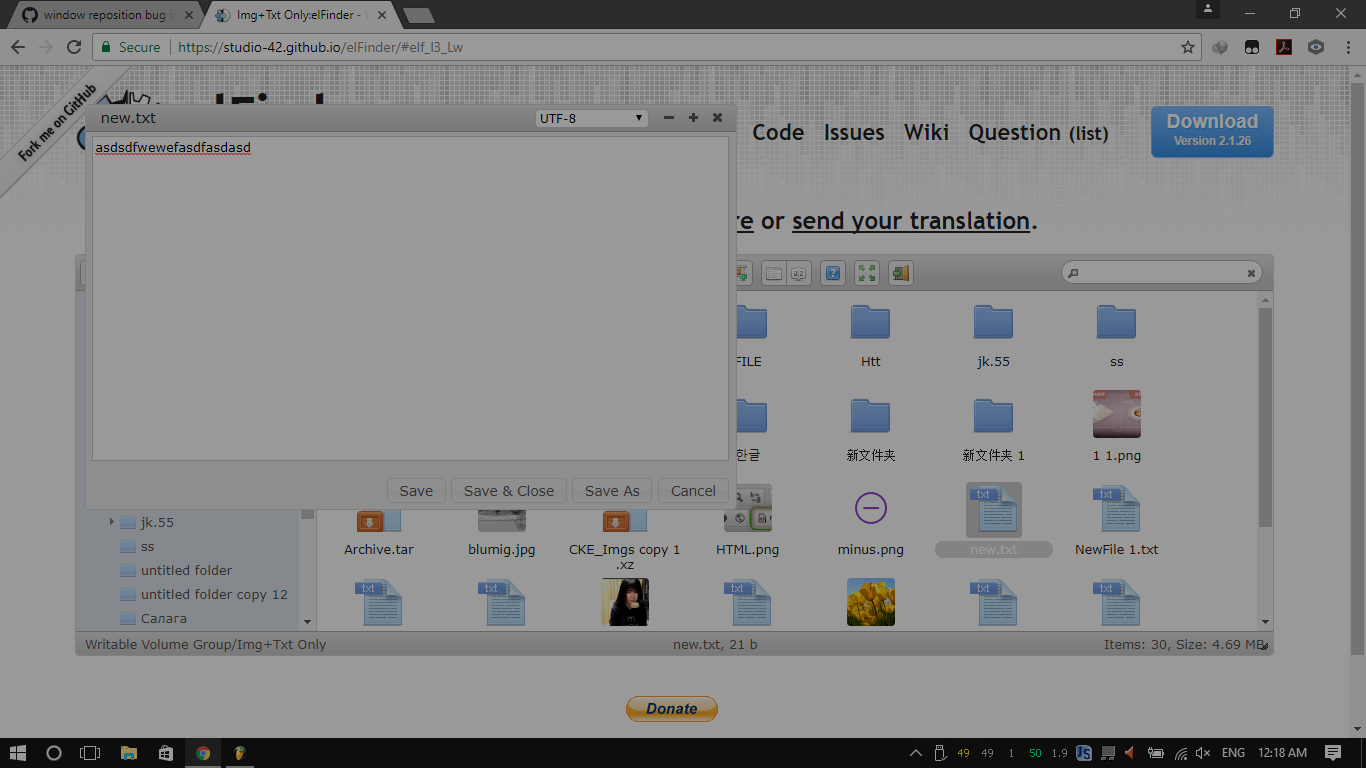 window reposition bug in full screen · Issue #2123 · Studio-42/elFinder ...