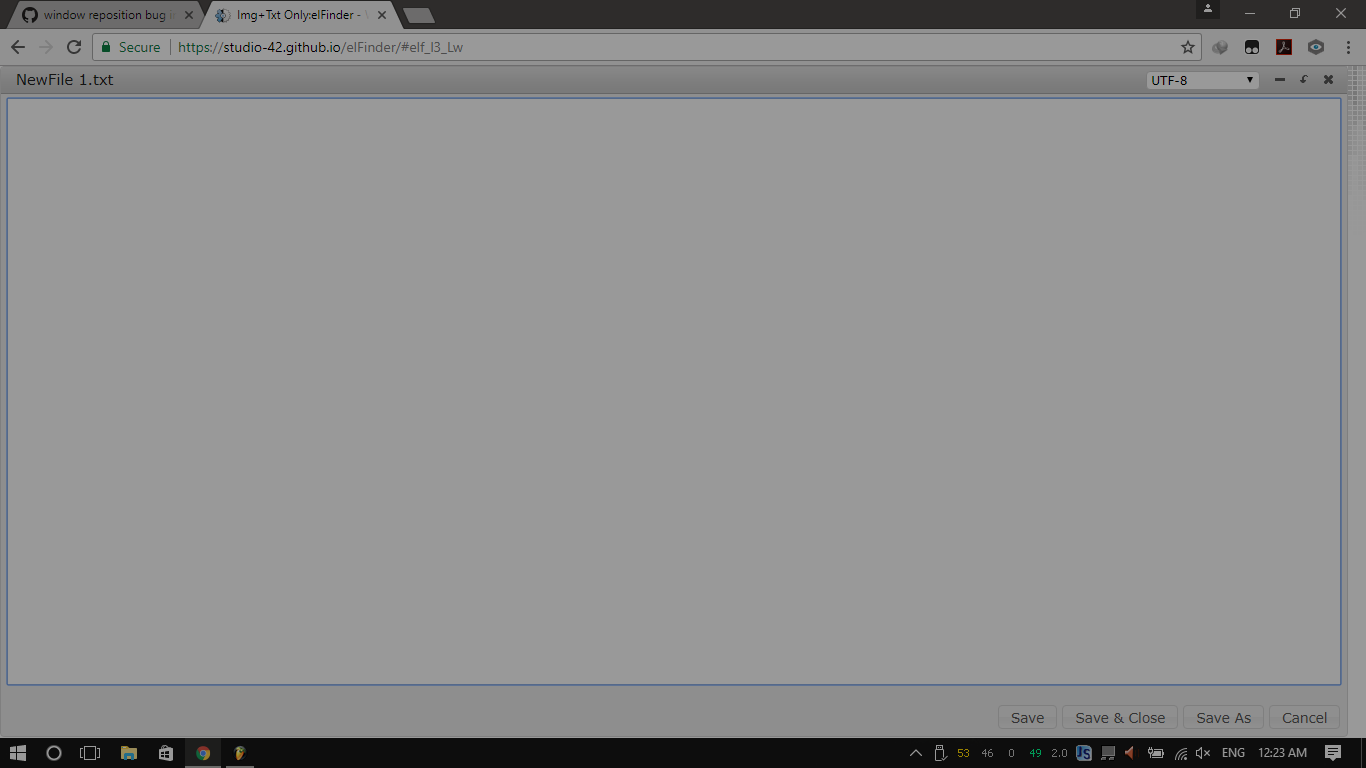 window reposition bug in full screen · Issue #2123 · Studio-42/elFinder ...