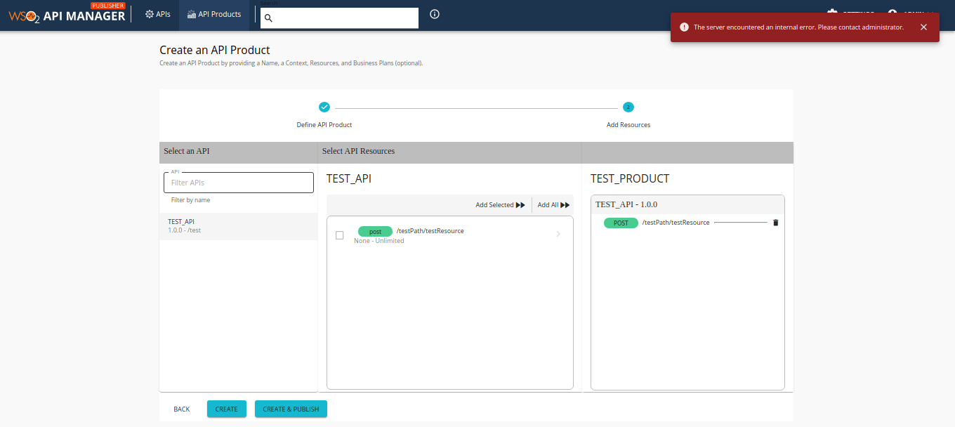 Cannot create an API product - ClassCastException (MapSchema to ...