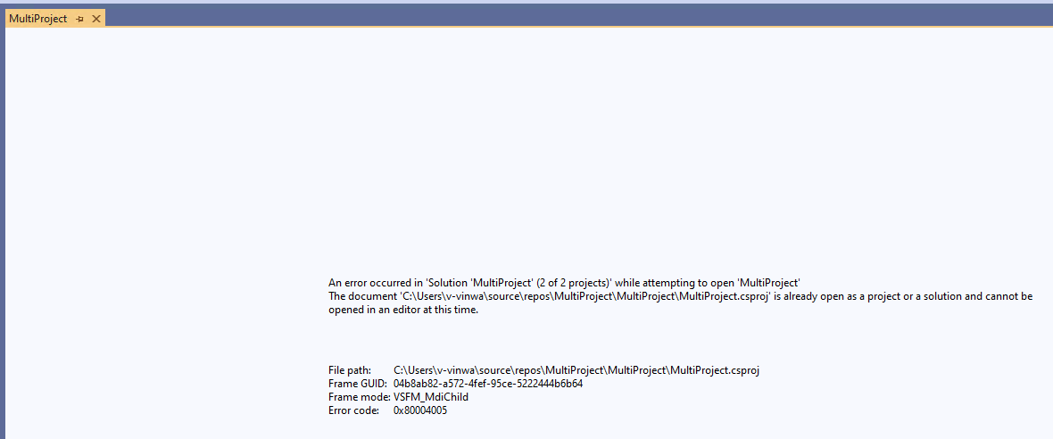 An error occurred after changing the target version of framework ...