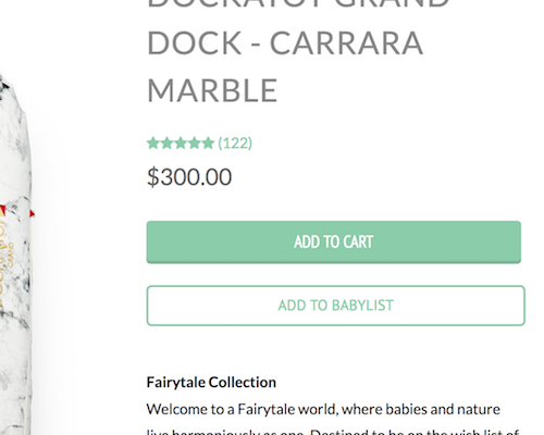 Add to Babylist Modal Screenshot