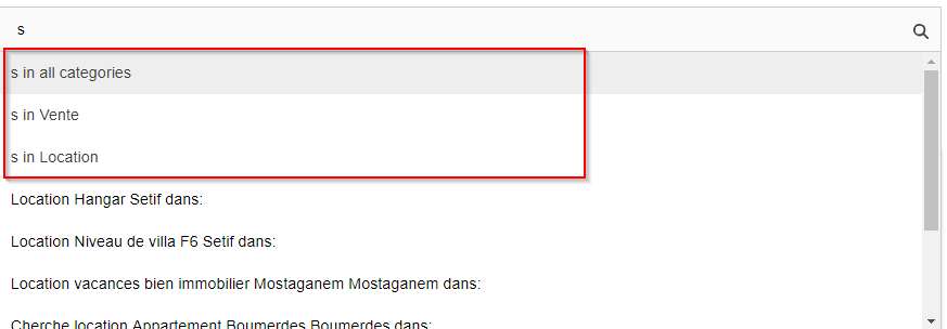 reactive search