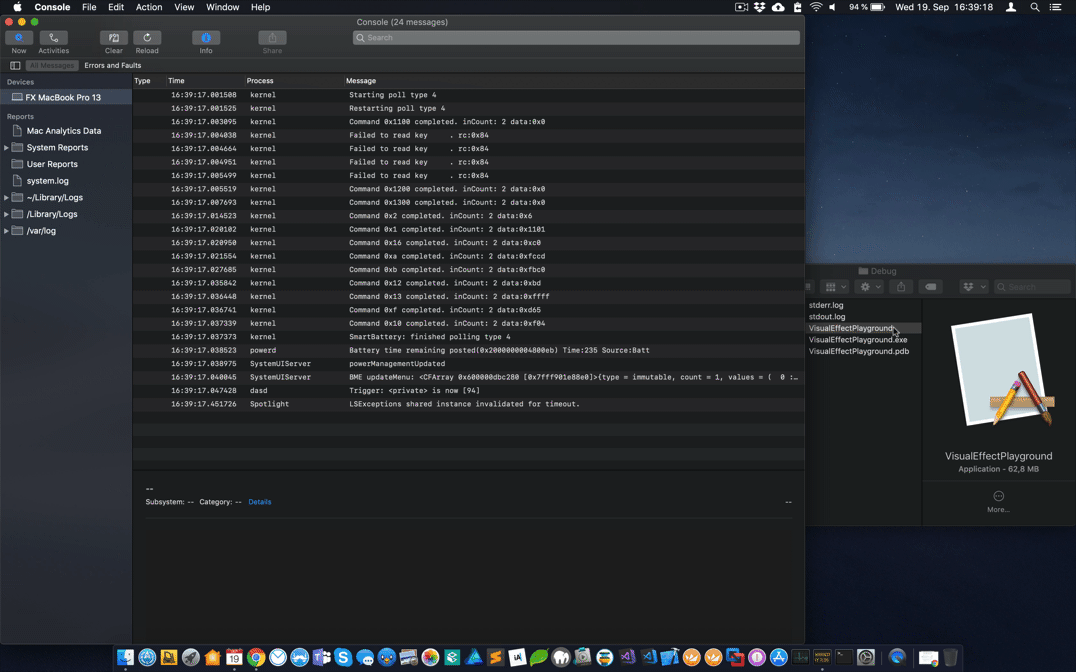 mono mojave dock bug