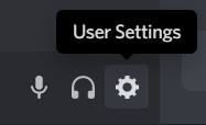 user settings button