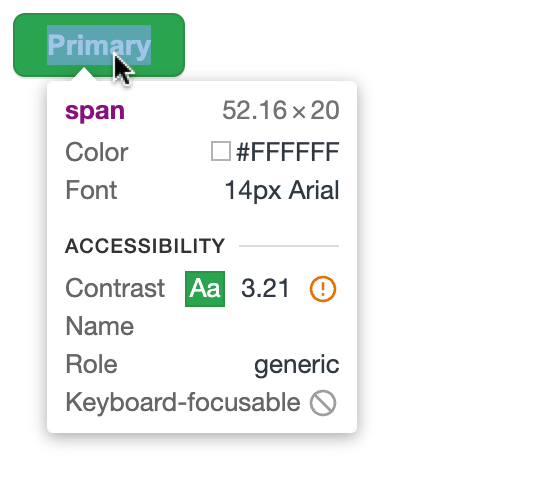 Before fix, Button has Arial