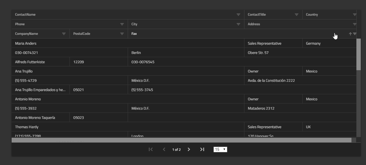 When using an igxGrid with MRL, sorting a column several times changes