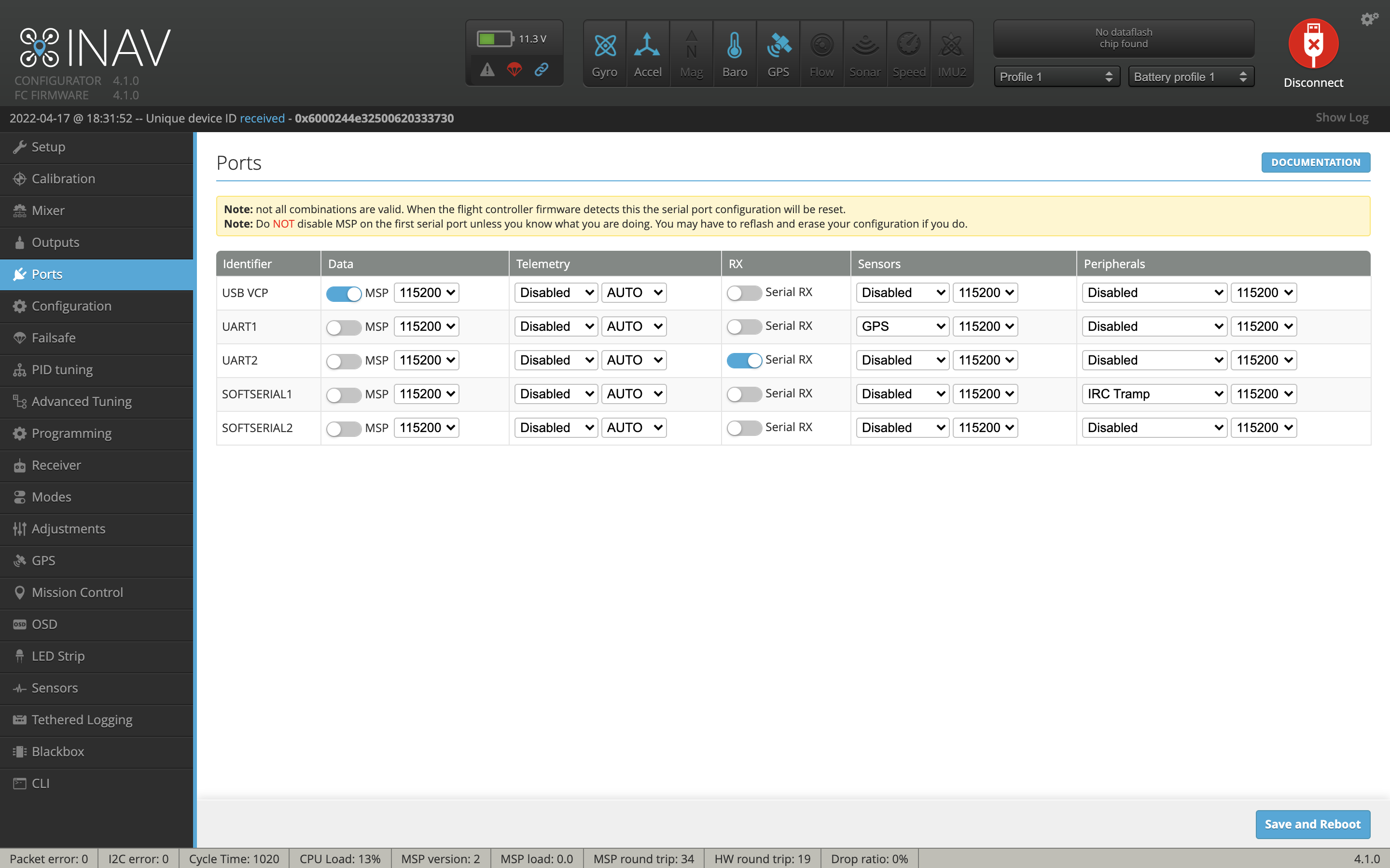 iNav not arming but it doesn't give the cause · Issue 7971