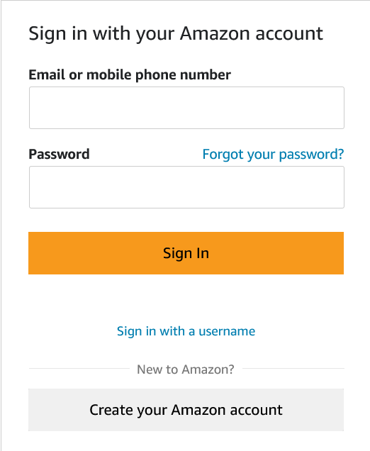 Manual Audible sign in only allows amazon sign in · Issue 400