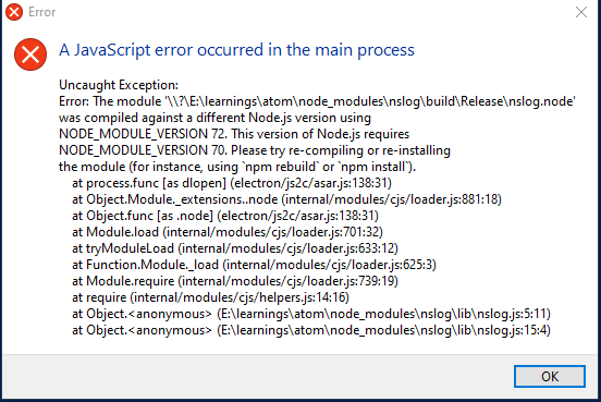 Atom Local Development env setup failure - node_module failure · Issue ...