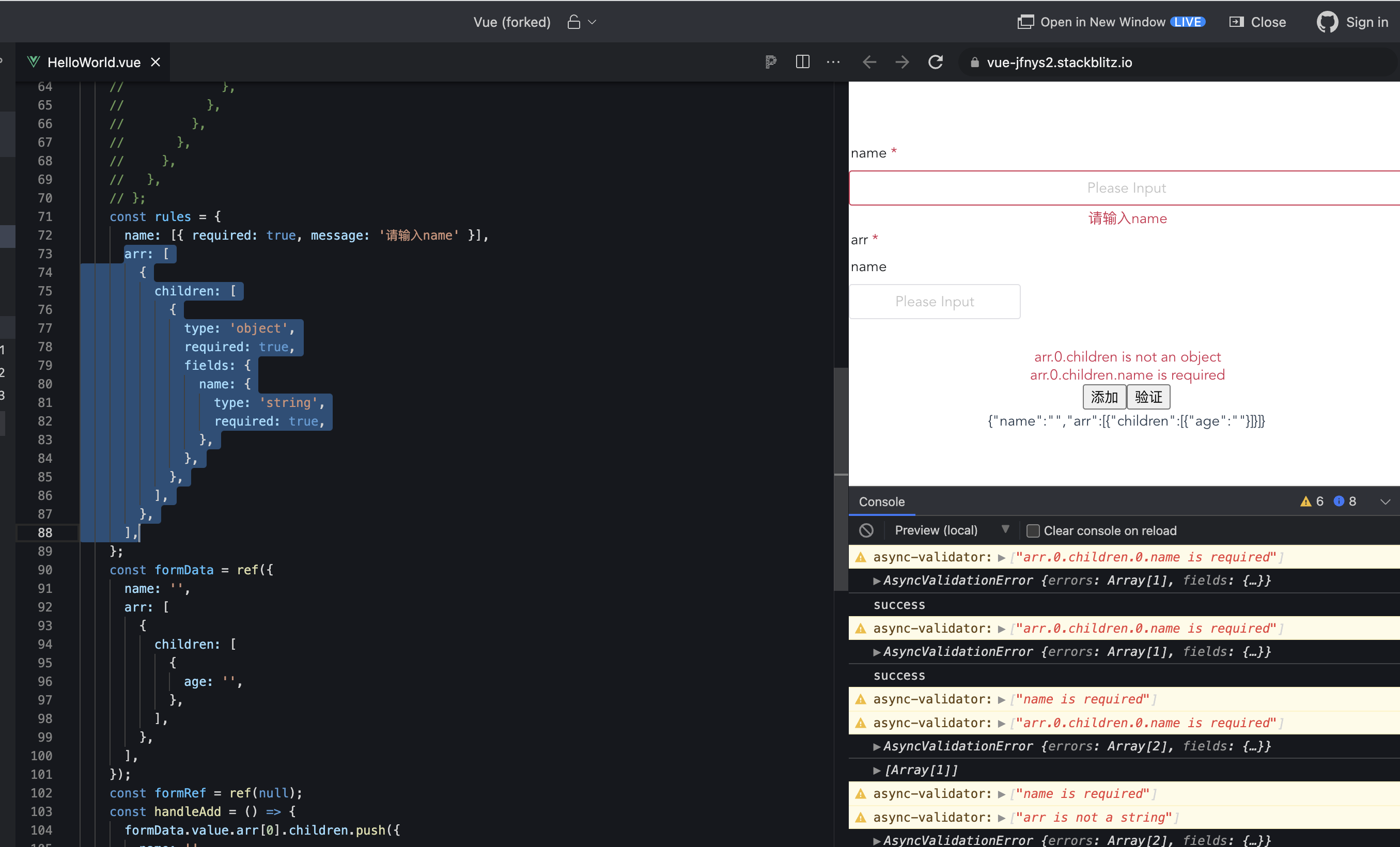不支持表单多层嵌套验证 · Issue #2866 · tusen-ai/naive-ui · GitHub