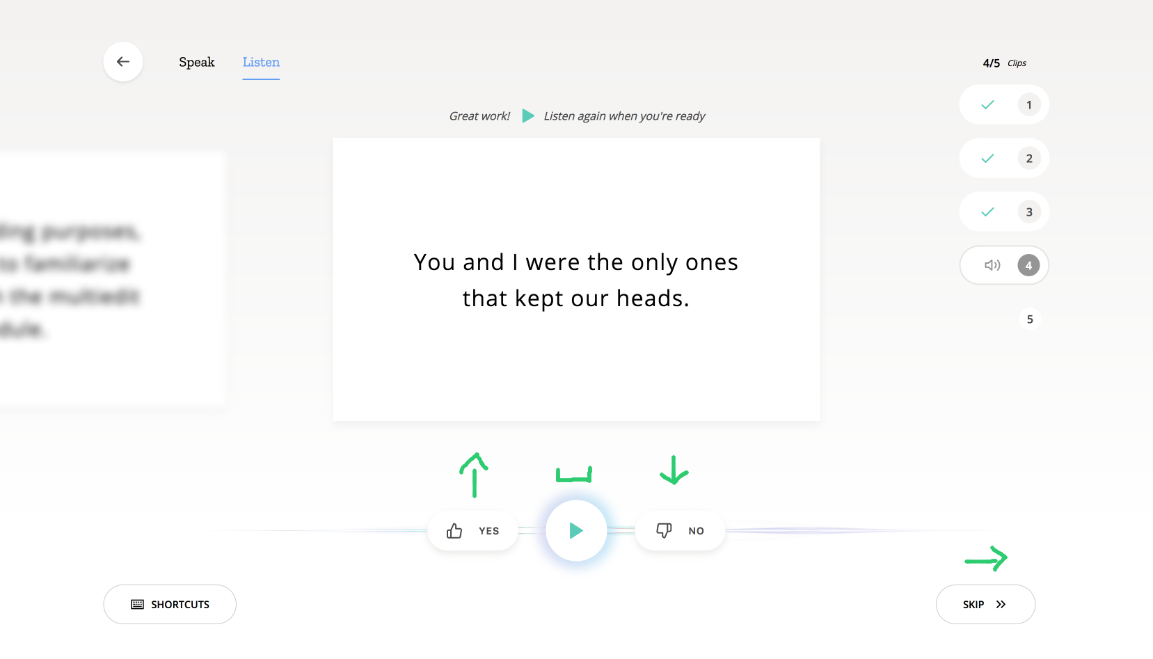 listen-shortcuts