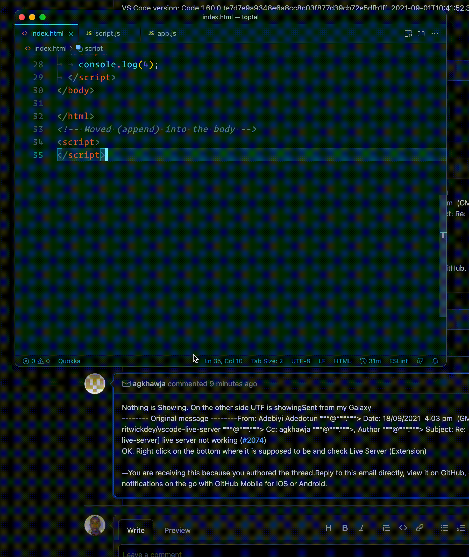 live server not working · Issue #2074 · ritwickdey/vscode-live-server ...