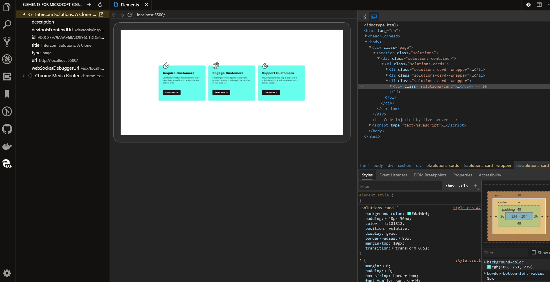 Side panel does not show the site · Issue #59 · microsoft/vscode-edge ...