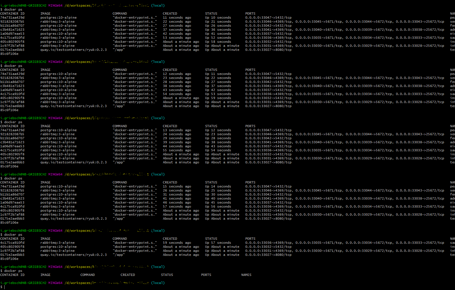 Destroy method of a Container is not called at the end of a test