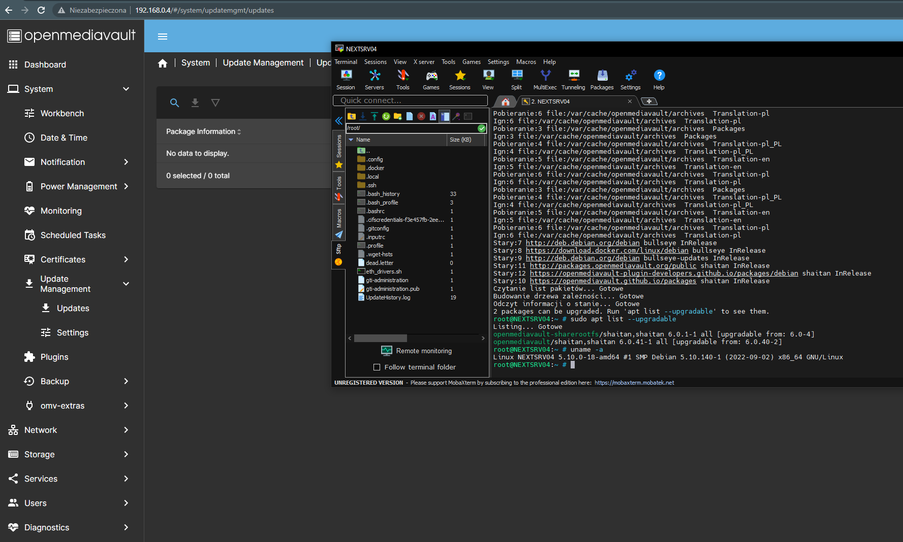 Updates not visible in WebUI · Issue #1398 · openmediavault ...