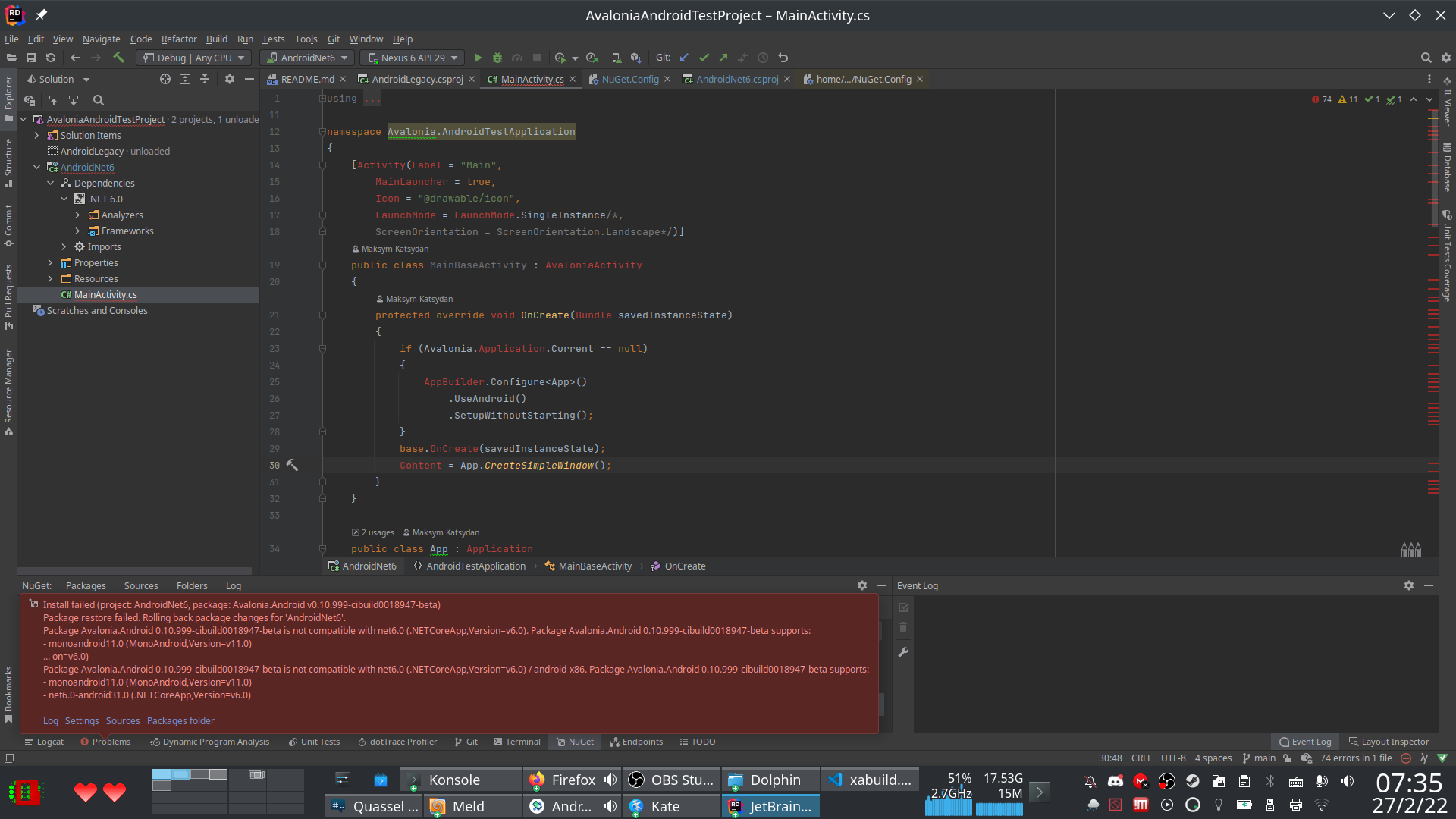 Can't use Avalonia.Android prerelease version on .NET 6 · Issue #7720 ...