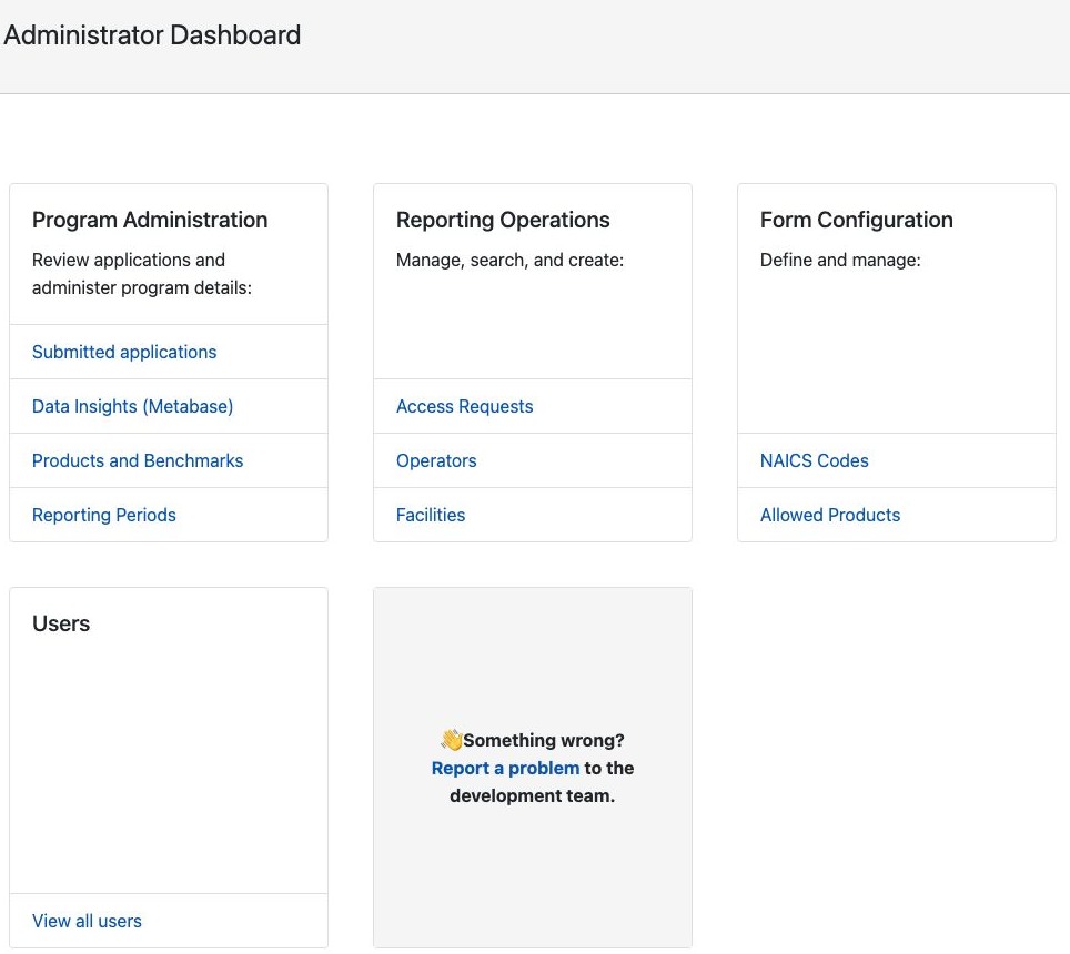 Administrator Dashboard