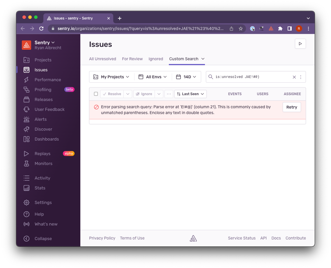 Replay Search results should render and match what Issues does · Issue ...