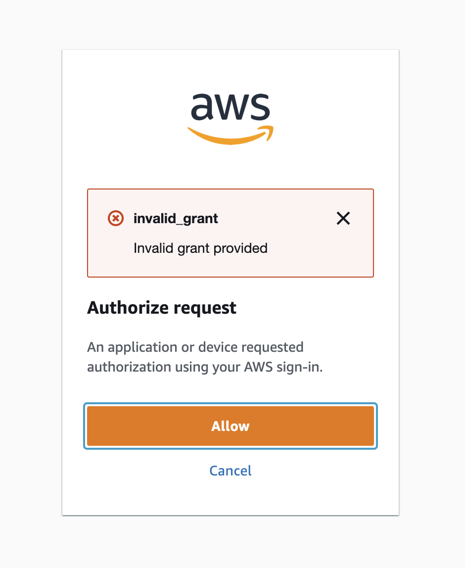 Invalid grant error logging on aws sso with azuread as idp issue 332