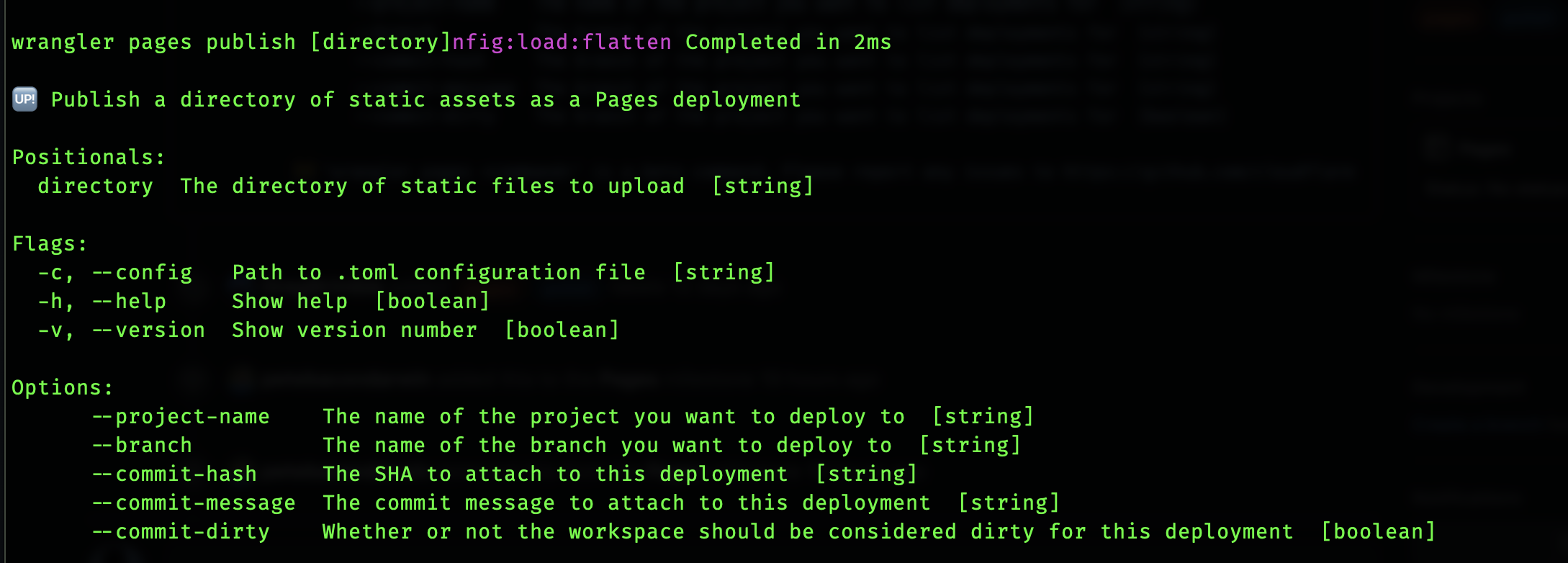 Update the CLI arg descriptions for wrangler pages publish · Issue #895 ...