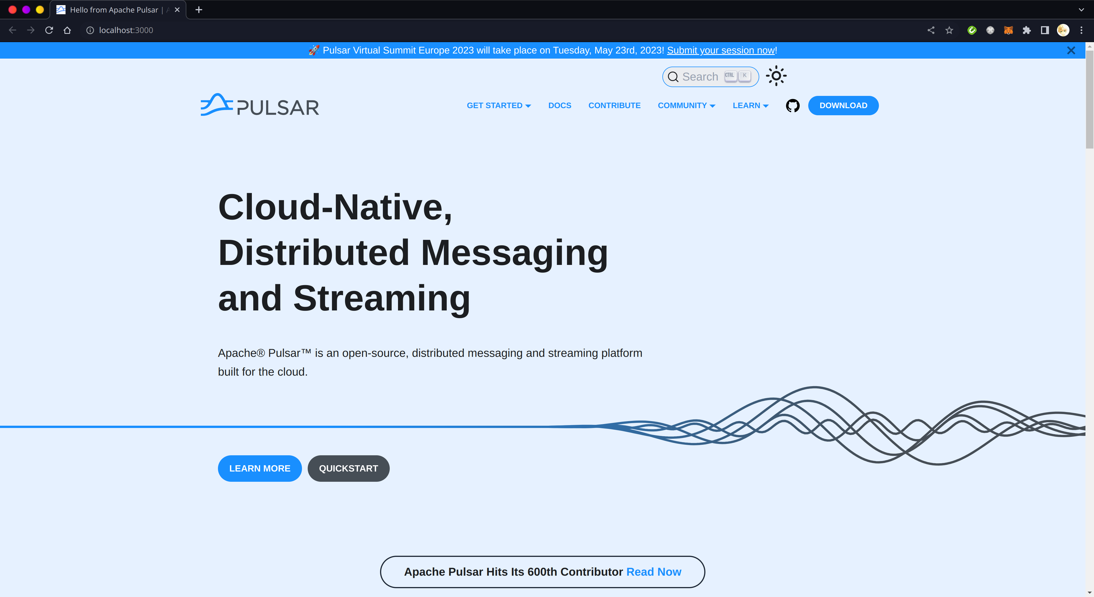 Screenshot_Hello from Apache Pulsar | Apache Pulsar - Google Chrome_1