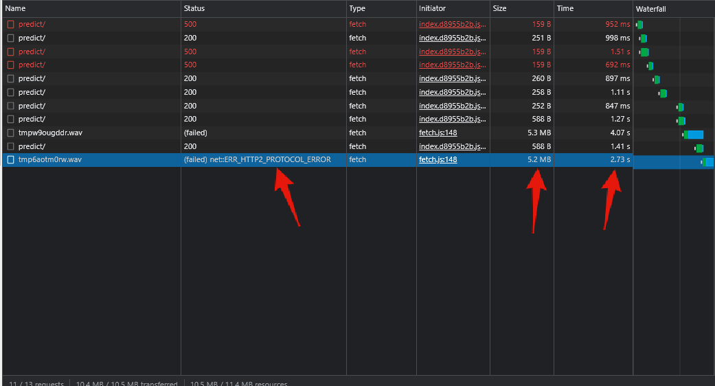 Socket error when loading WAVs longer than ~20 seconds · Issue #2630 ...