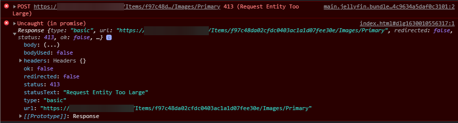 Image upload stuck if reverse proxy blocks too large request size ...