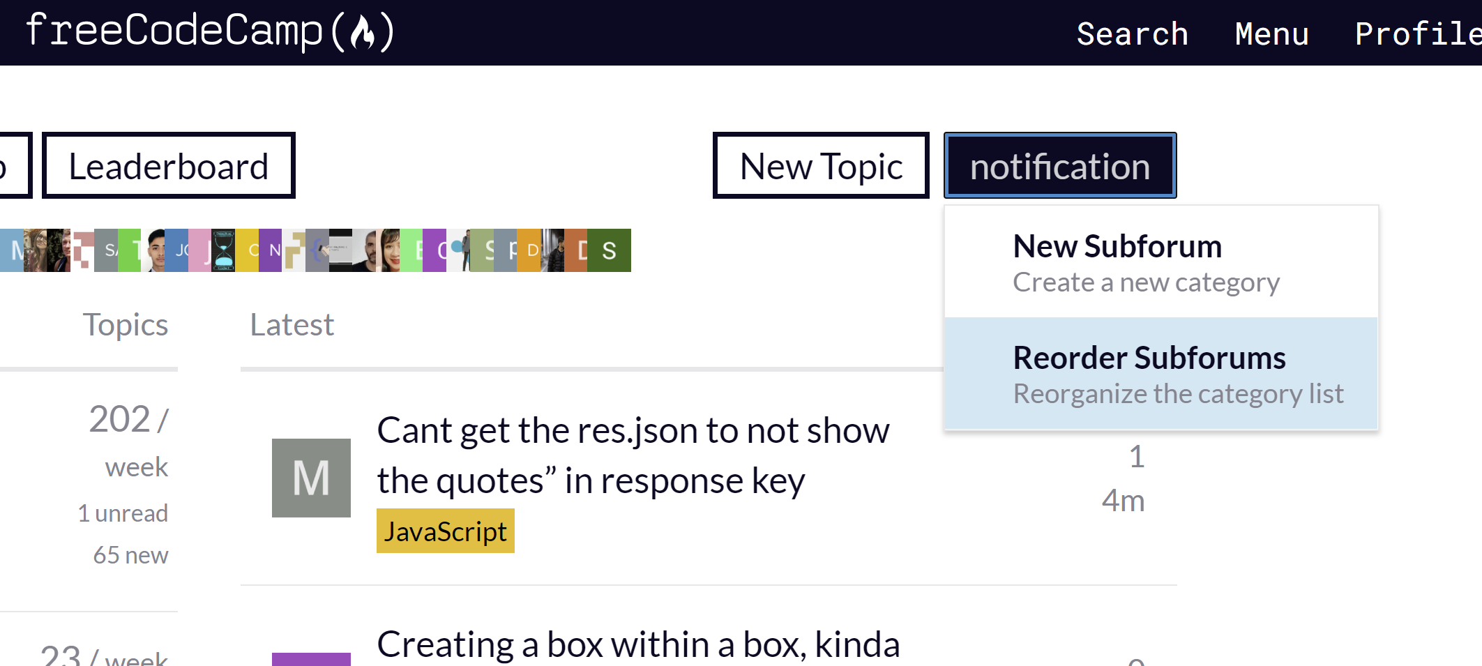 Tracking button not working as expected on freeCodeCamp forum · Issue ...