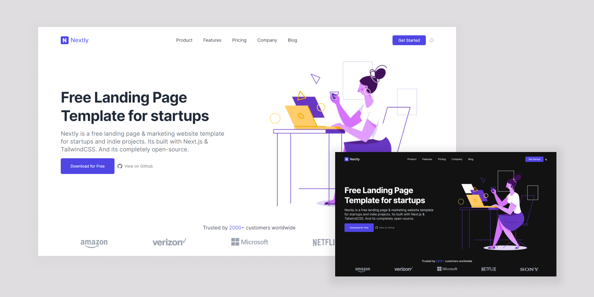 Github Web3templatesnextly Template Nextly Landing Page Template