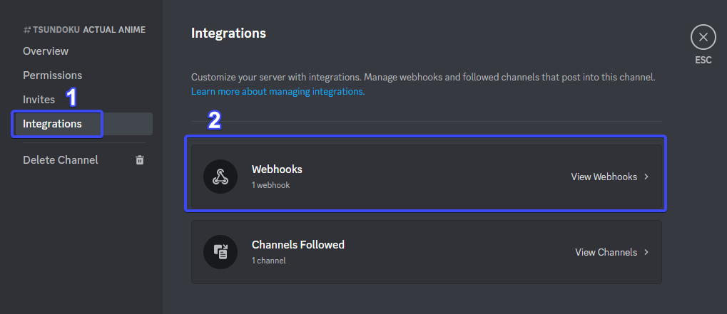 Edit Integrations