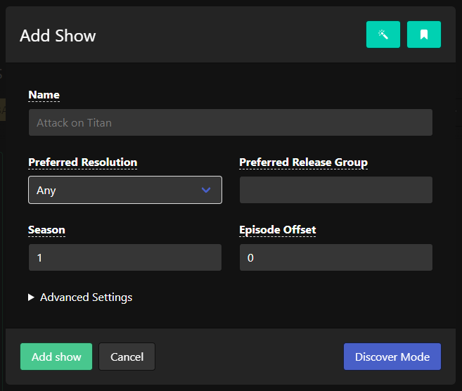 Add new show