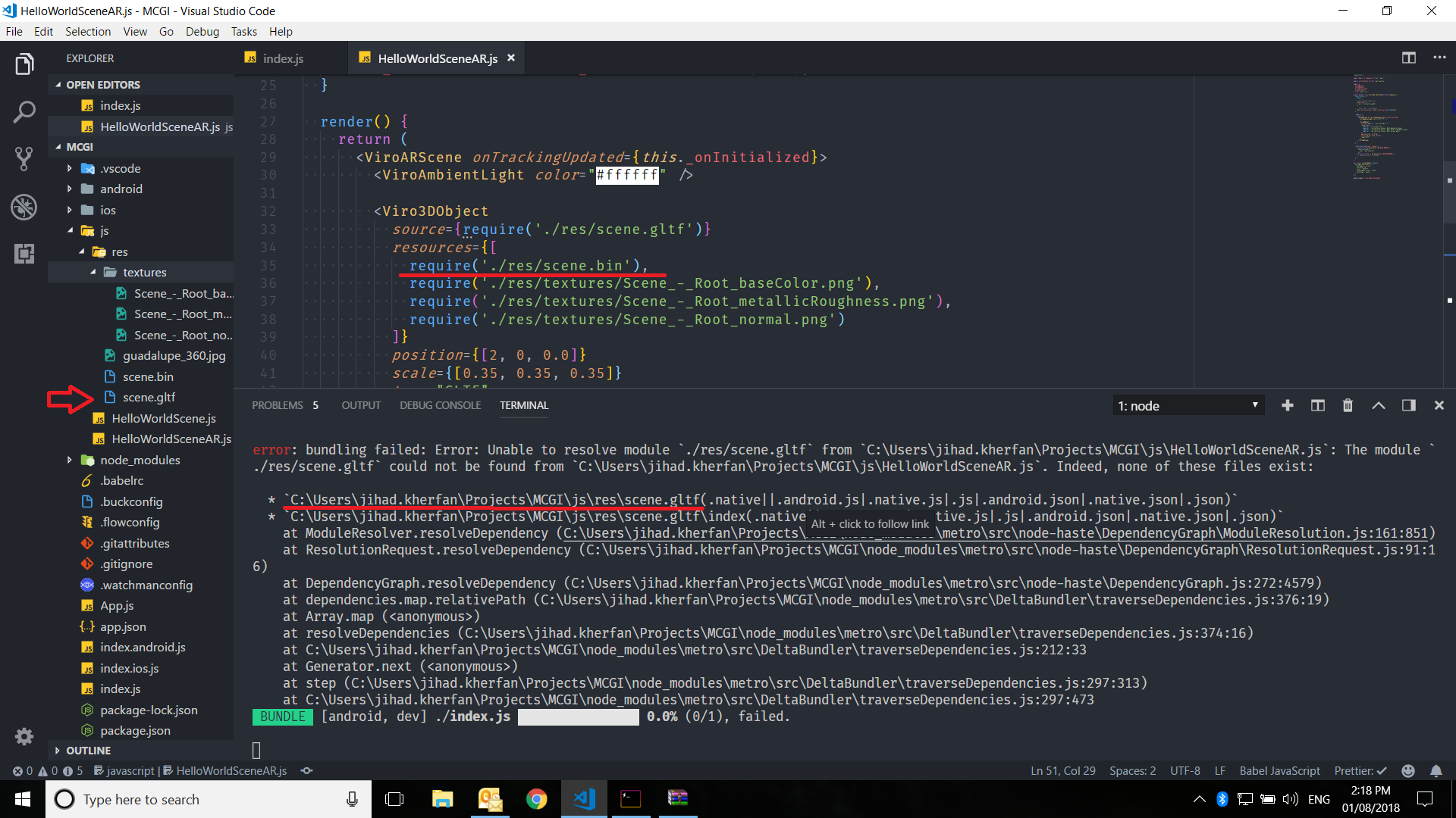 unable to resolve module · Issue #373 · viromedia/viro · GitHub